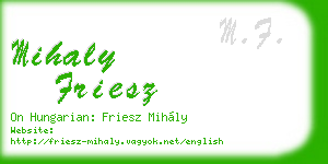 mihaly friesz business card
